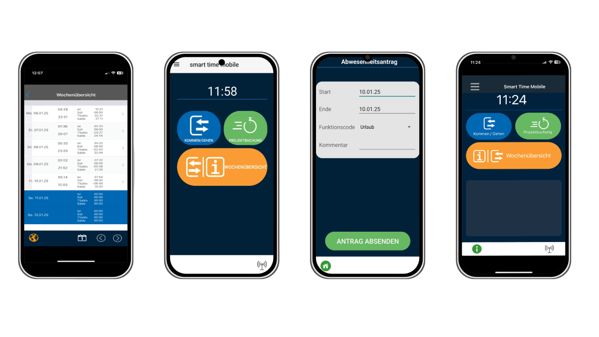 Handys mit der smart time mobile Oberfläche